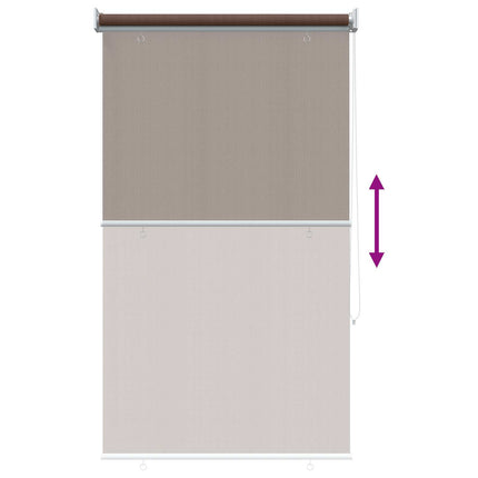 Udendørs rulleskærm 90% UV blok Gråbrun 100 x 230 cm HDPE