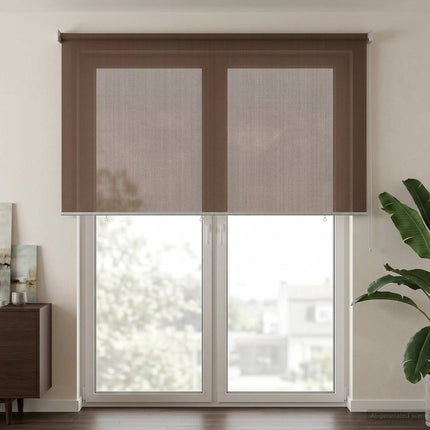 Udendørs rulleskærm 90% UV blok Gråbrun 180 x 230 cm HDPE