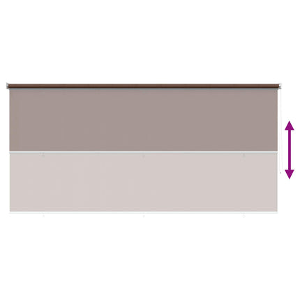Udendørs rulleskærm 90% UV blok Gråbrun 240 x 230 cm HDPE