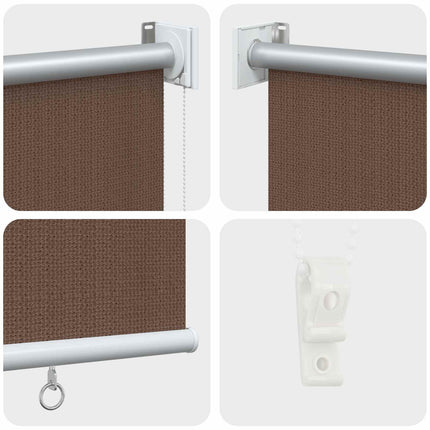 Udendørs rulleskærm 90% UV blok Gråbrun 350 x 230 cm HDPE