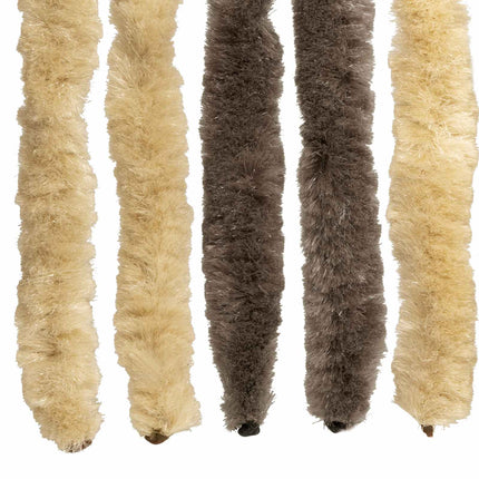 Insektgardin i chenille Mørkebrun og Beige 56 x 200 cm 100% PP
