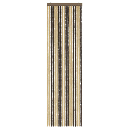 Insektgardin i chenille Mørkebrun og Beige 56 x 200 cm 100% PP