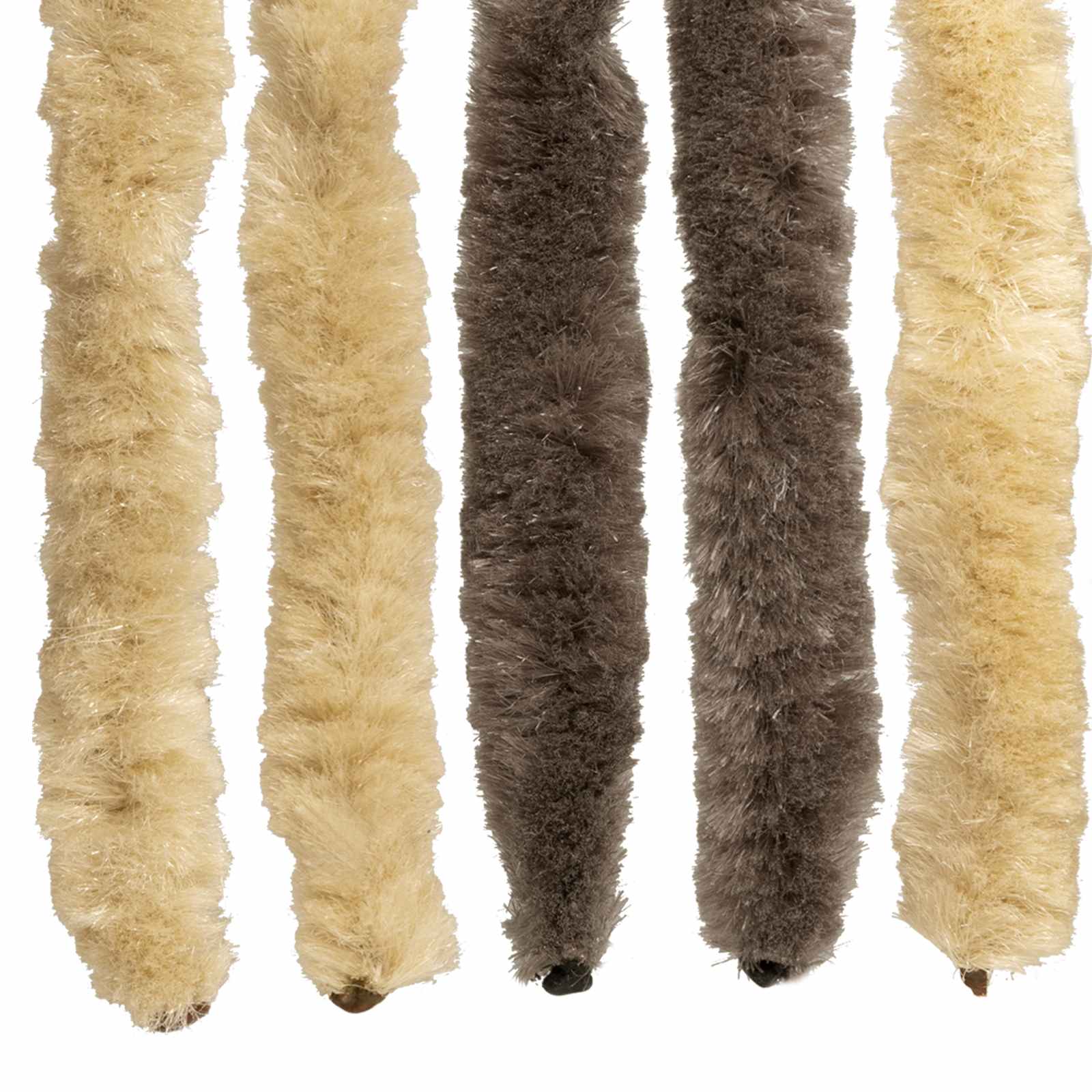 Insektgardin i chenille Mørkebrun og Beige 100 x 220 cm 100% PP