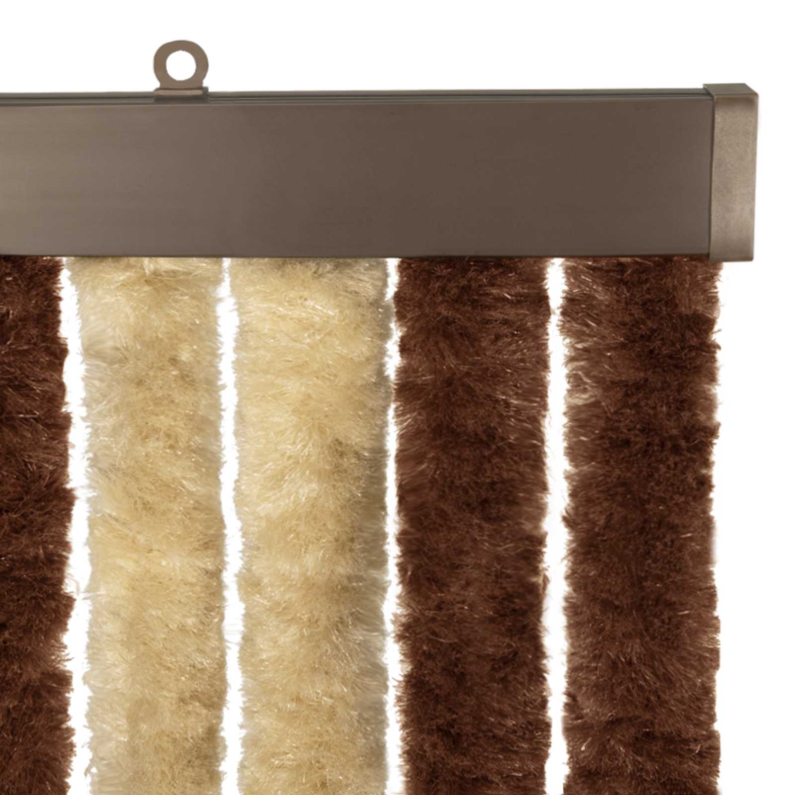 Insektgardin i chenille Brun og Beige 90 x 220 cm 100% PP