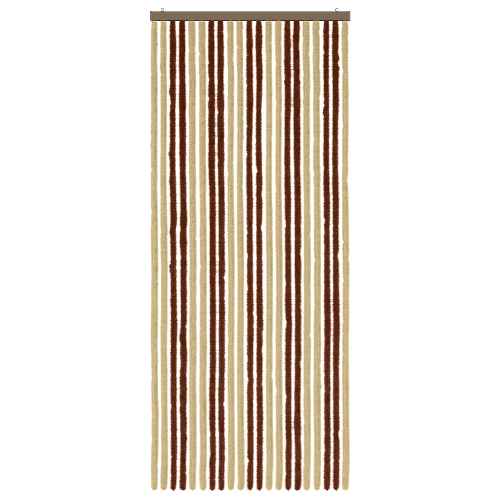 Insektgardin i chenille Brun og Beige 90 x 220 cm 100% PP