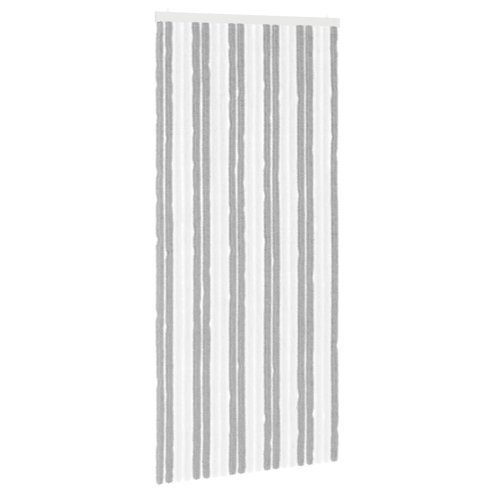 Insektgardin i chenille Grå og Hvid 90 x 200 cm 100% PP