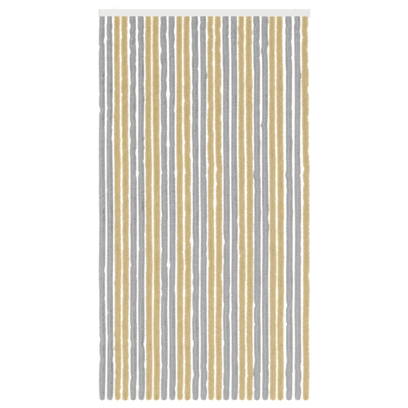 Insektgardin i chenille Grå og beige 118 x 220 cm 100% PP