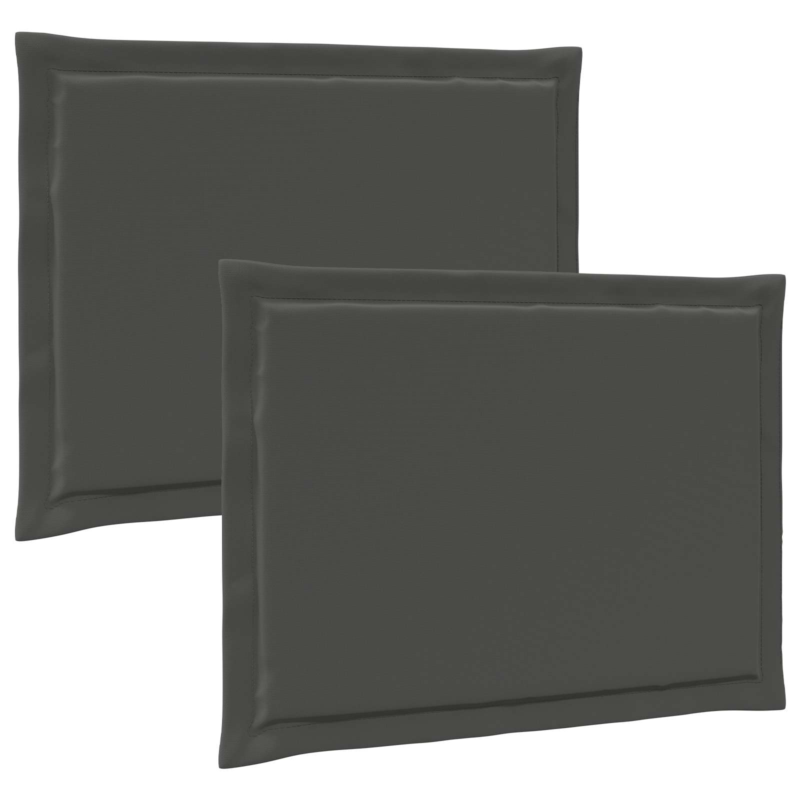 Sædepuder 2 pcs Antracit 47 x 36 x 2 cm Polyester
