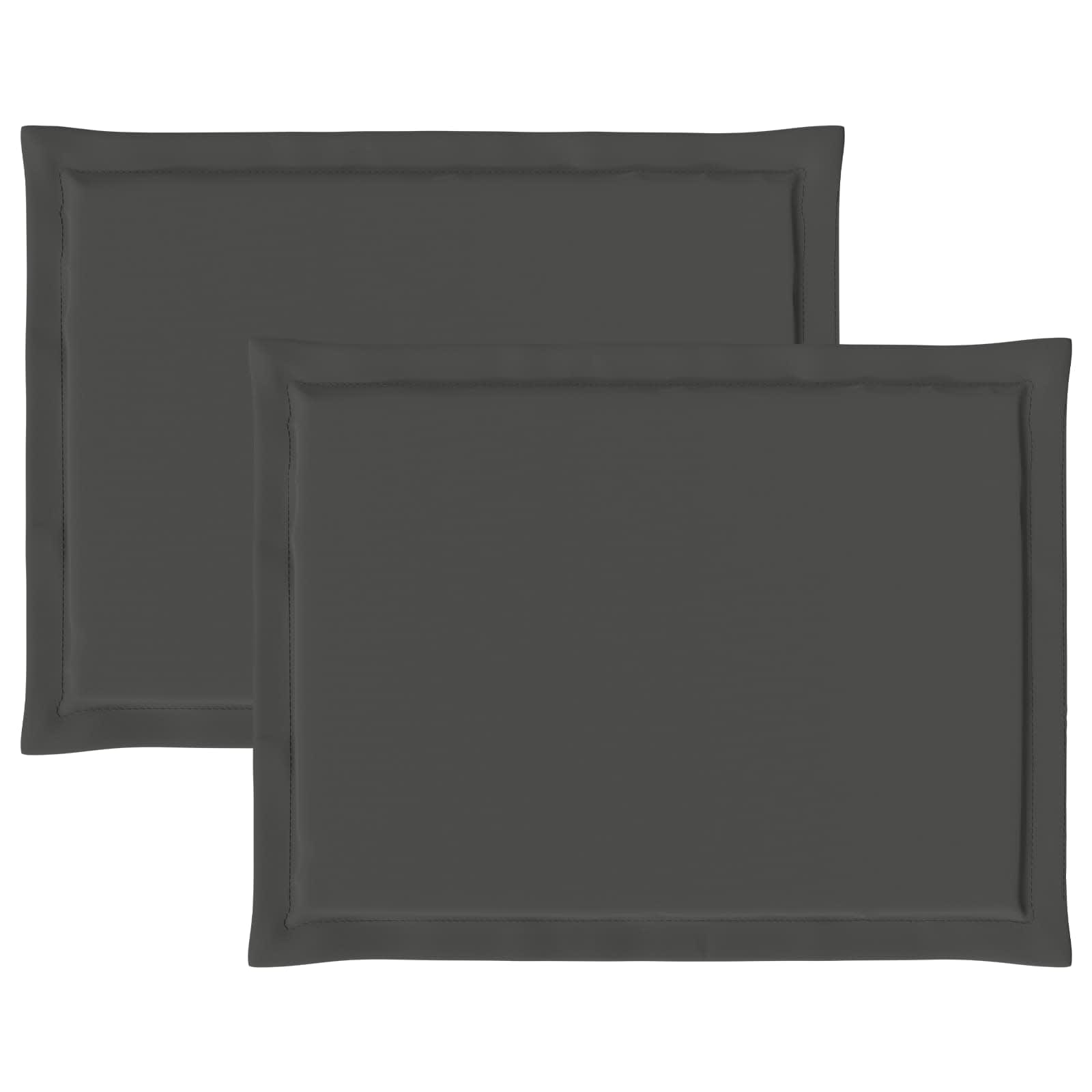 Sædepuder 2 pcs Antracit 47 x 36 x 2 cm Polyester