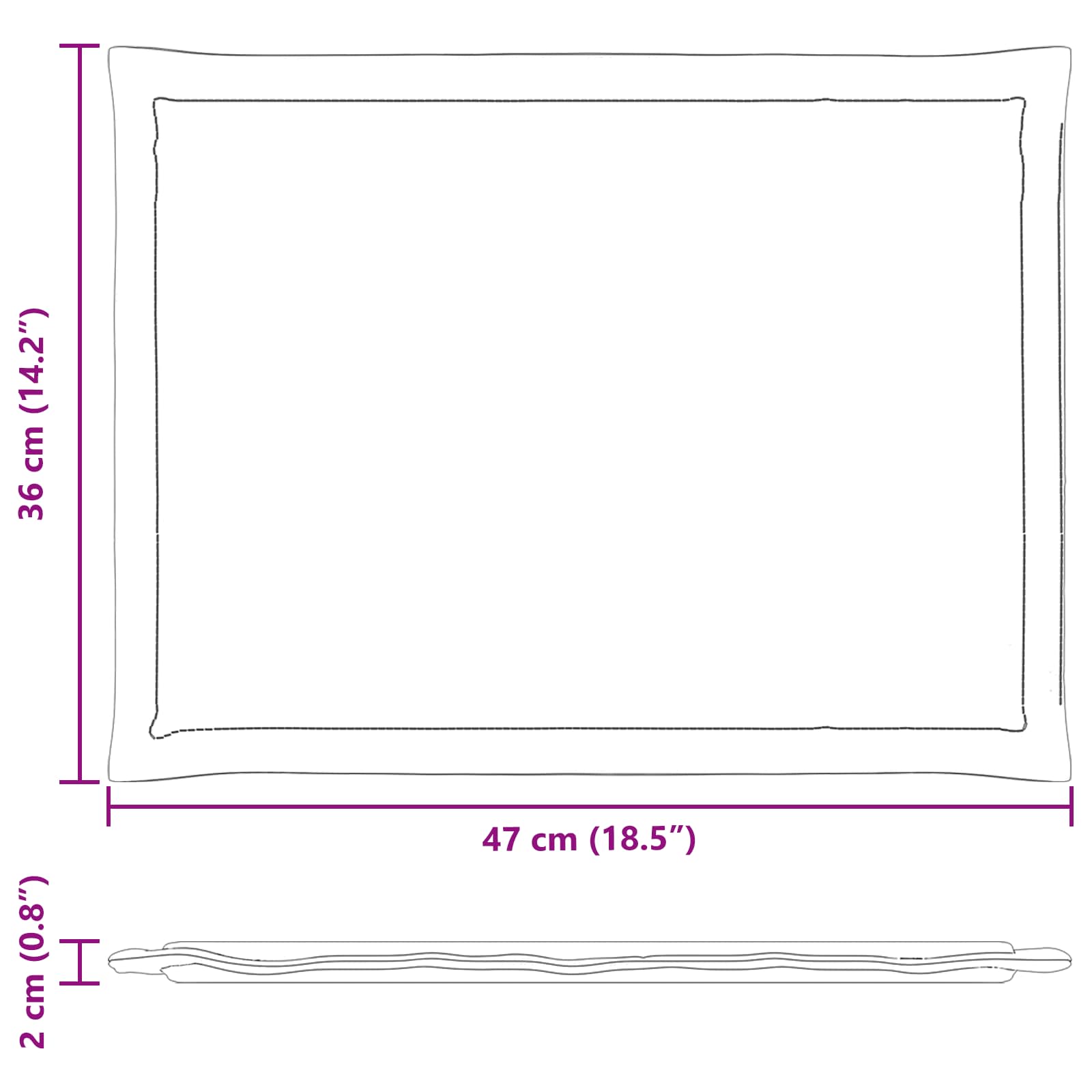 Sædepuder 2 pcs Antracit 47 x 36 x 2 cm Polyester