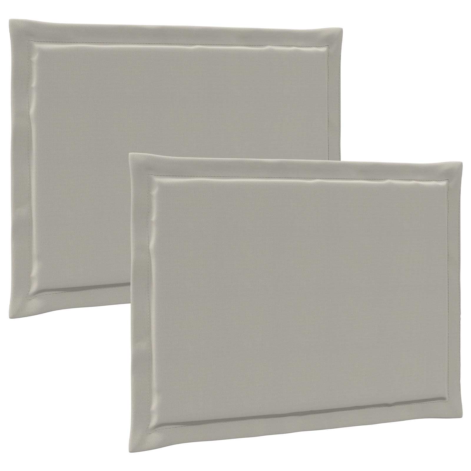 Sædepuder 2 pcs Lysegrå 47 x 36 x 2 cm Polyester