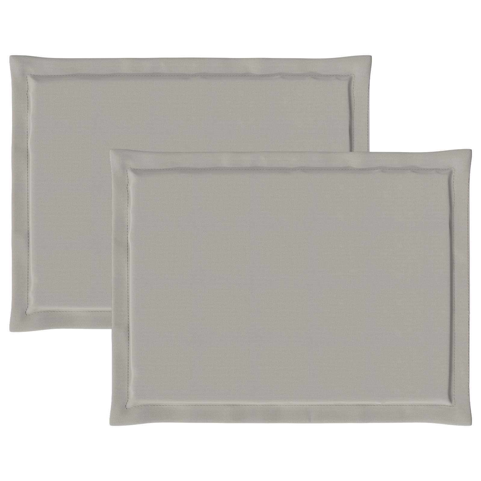 Sædepuder 2 pcs Lysegrå 47 x 36 x 2 cm Polyester