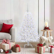 Kunstigt Hinged Juletræ med 150 LED'er Hvid 120 cm PVC og Stål