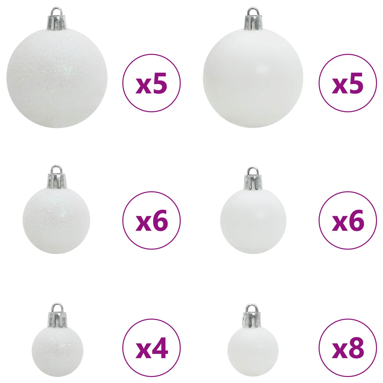 Kunstigt Hinged Juletræ med 150 LED'er Hvid 120 cm PVC og Stål