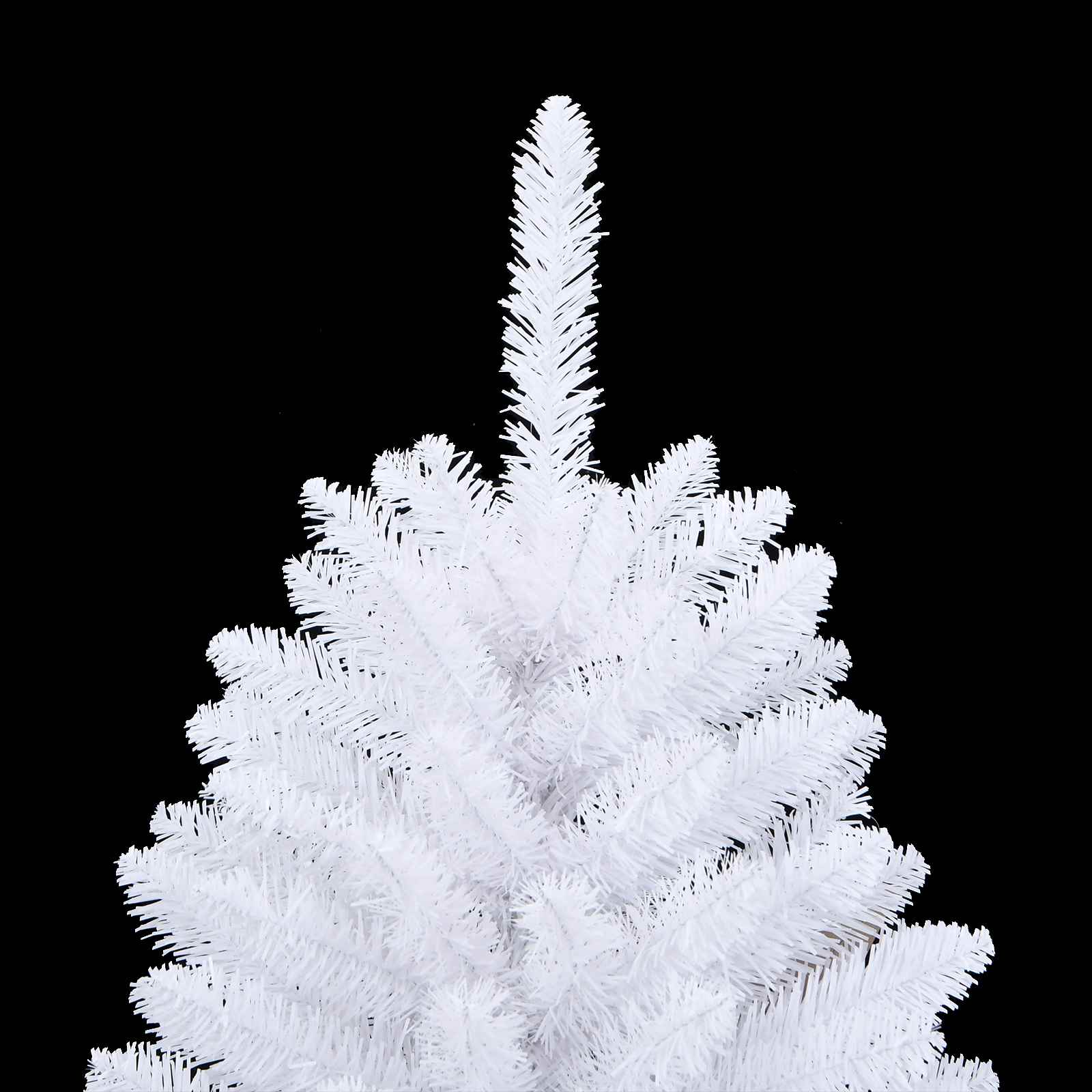 Kunstigt Hinged Juletræ med 150 LED'er Hvid 120 cm PVC og Stål