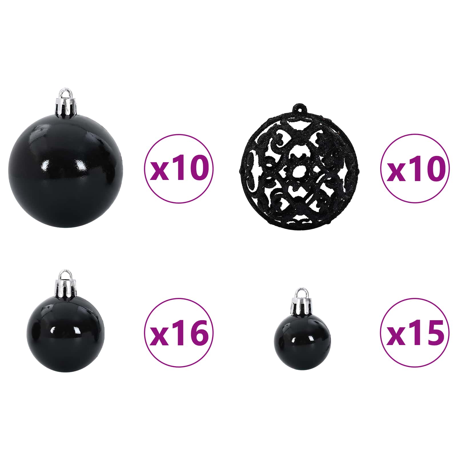 Kunstigt Hinged Juletræ med 300 LED'er Hvid 240 cm PVC og Stål