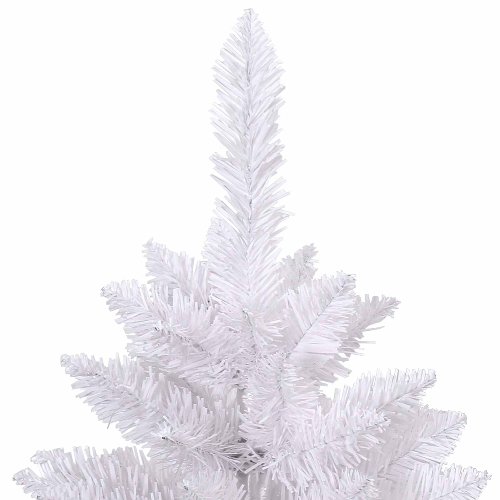 Kunstigt Hinged Juletræ med 300 LED'er Hvid 240 cm PVC og Stål