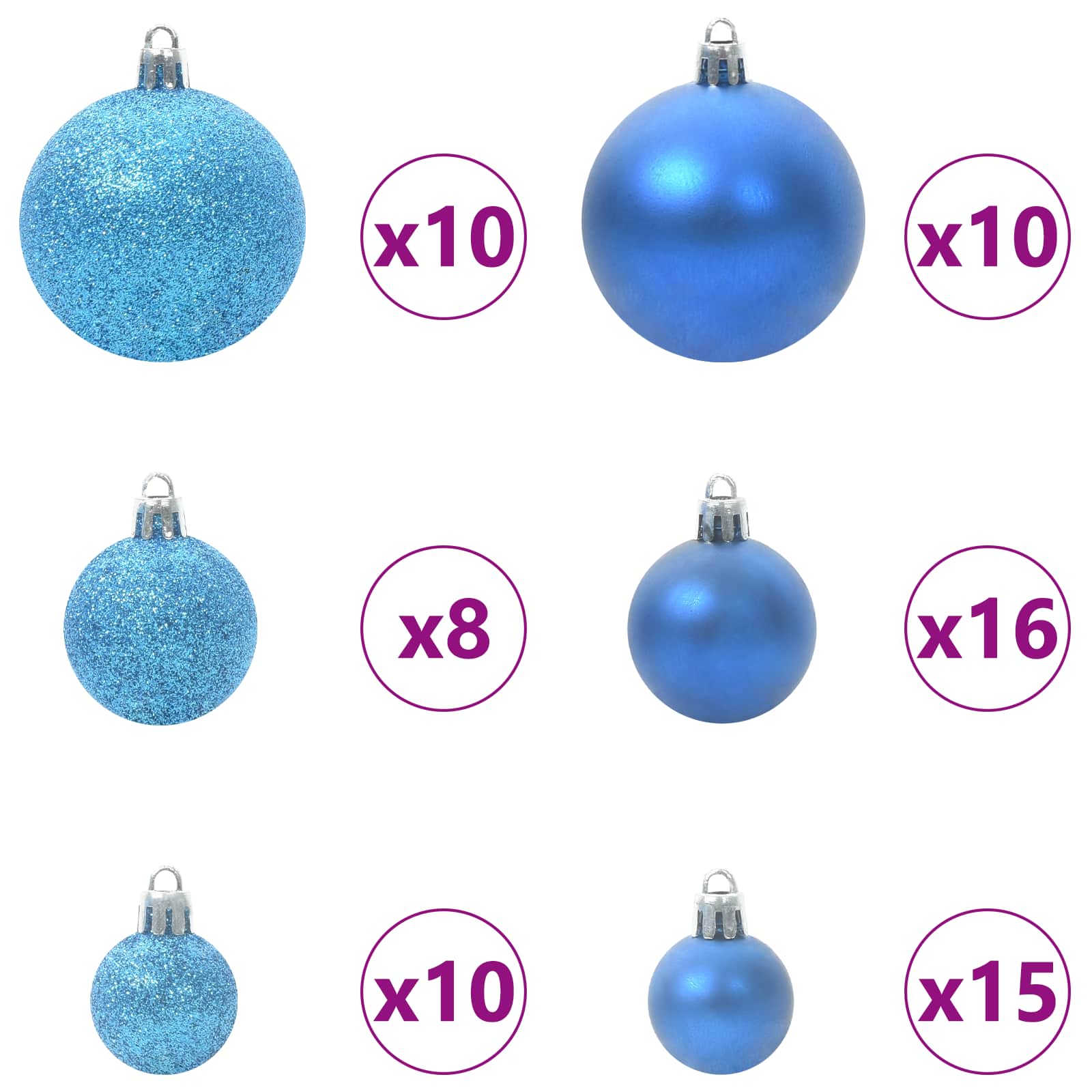 Kunstigt Hinged Juletræ med 300 LED'er Hvid 240 cm PVC og Stål