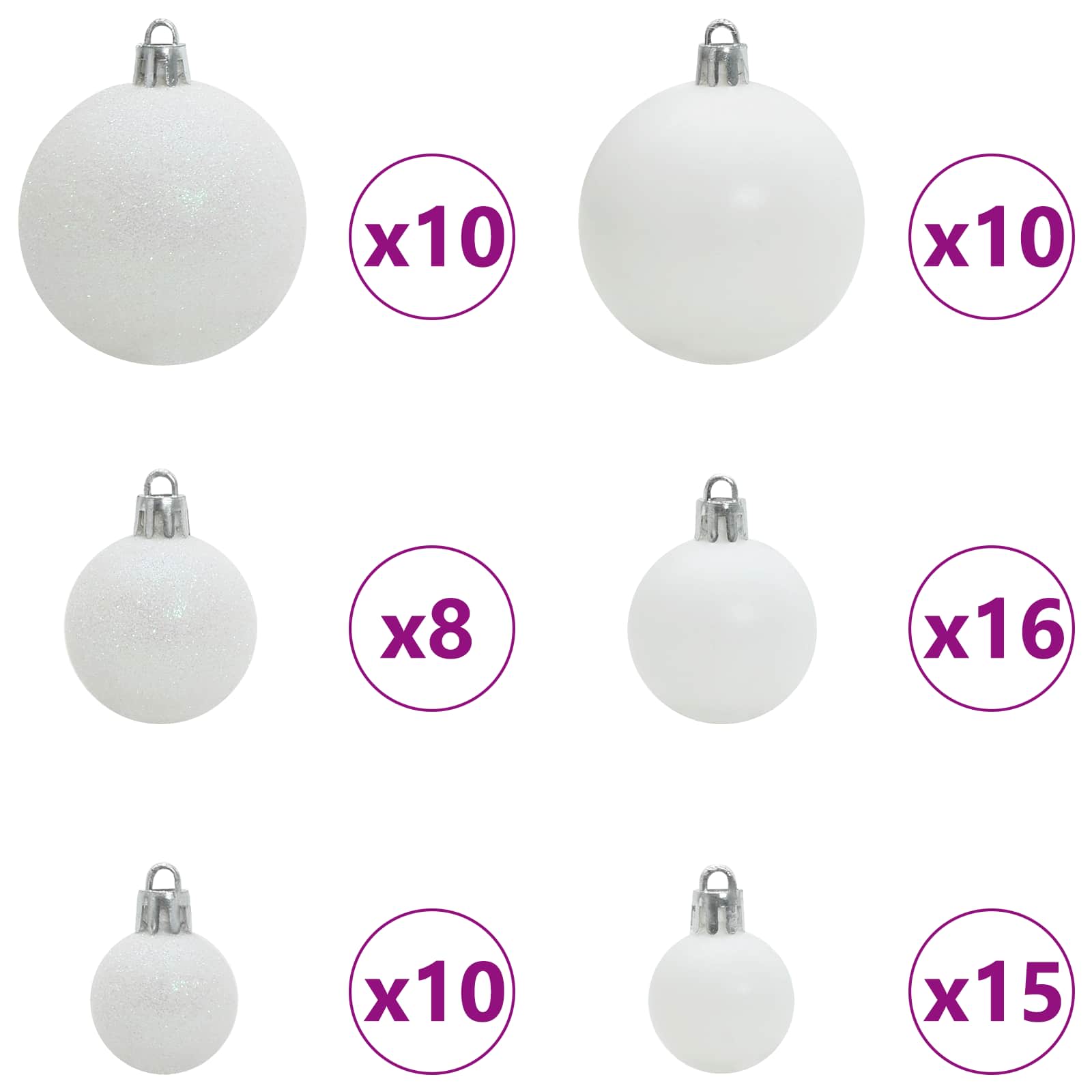 Kunstigt Hinged Juletræ med 300 LED'er Hvid 300 cm PVC og Stål