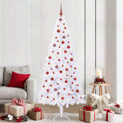 Kunstigt juletræ med 300 LED'er Hvid 210 cm PVC og Stål
