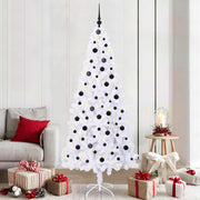 Kunstigt juletræ med 300 LED'er Hvid 210 cm PVC og Stål