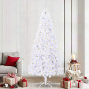 Kunstigt juletræ med 300 LED'er Hvid 240 cm PVC og Stål