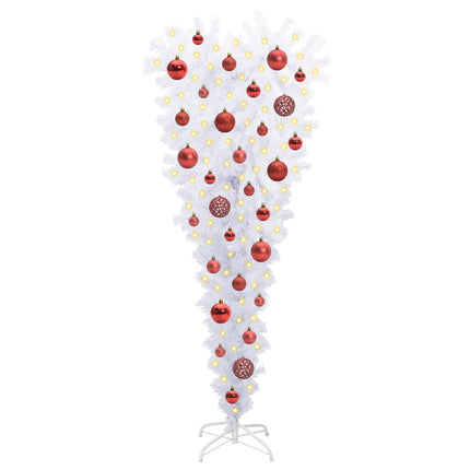 Kunstigt juletræ med 150 LED'er Hvid 120 cm PVC og Stål