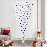 Kunstigt juletræ med 300 LED'er Hvid 240 cm PVC og Stål