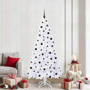 Kunstigt juletræ med 300 LED'er Hvid 210 cm PVC og Stål