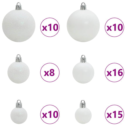 Kunstigt juletræ med 300 LED'er Hvid 240 cm PVC og Stål