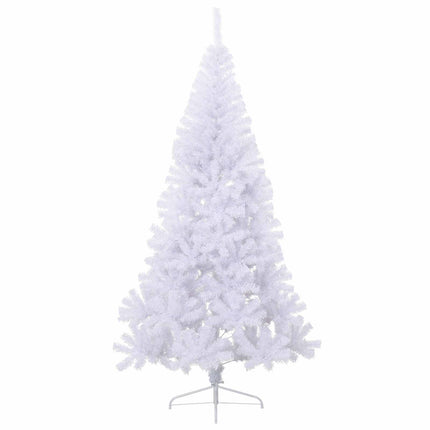 Kunstigt juletræ med 300 LED'er Hvid 210 cm PVC og Stål