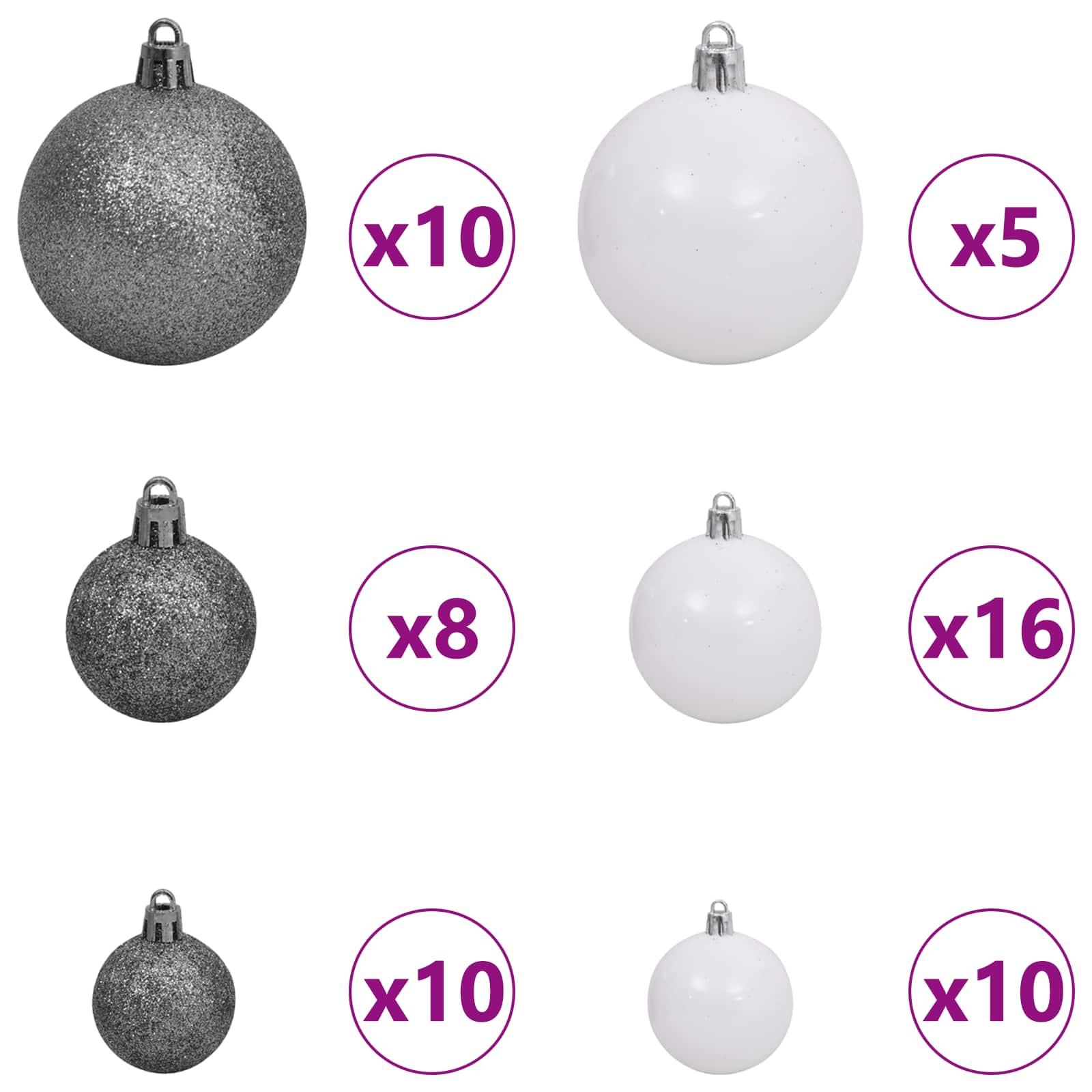 Kunstigt juletræ med 300 LED'er Hvid 240 cm PVC og Stål