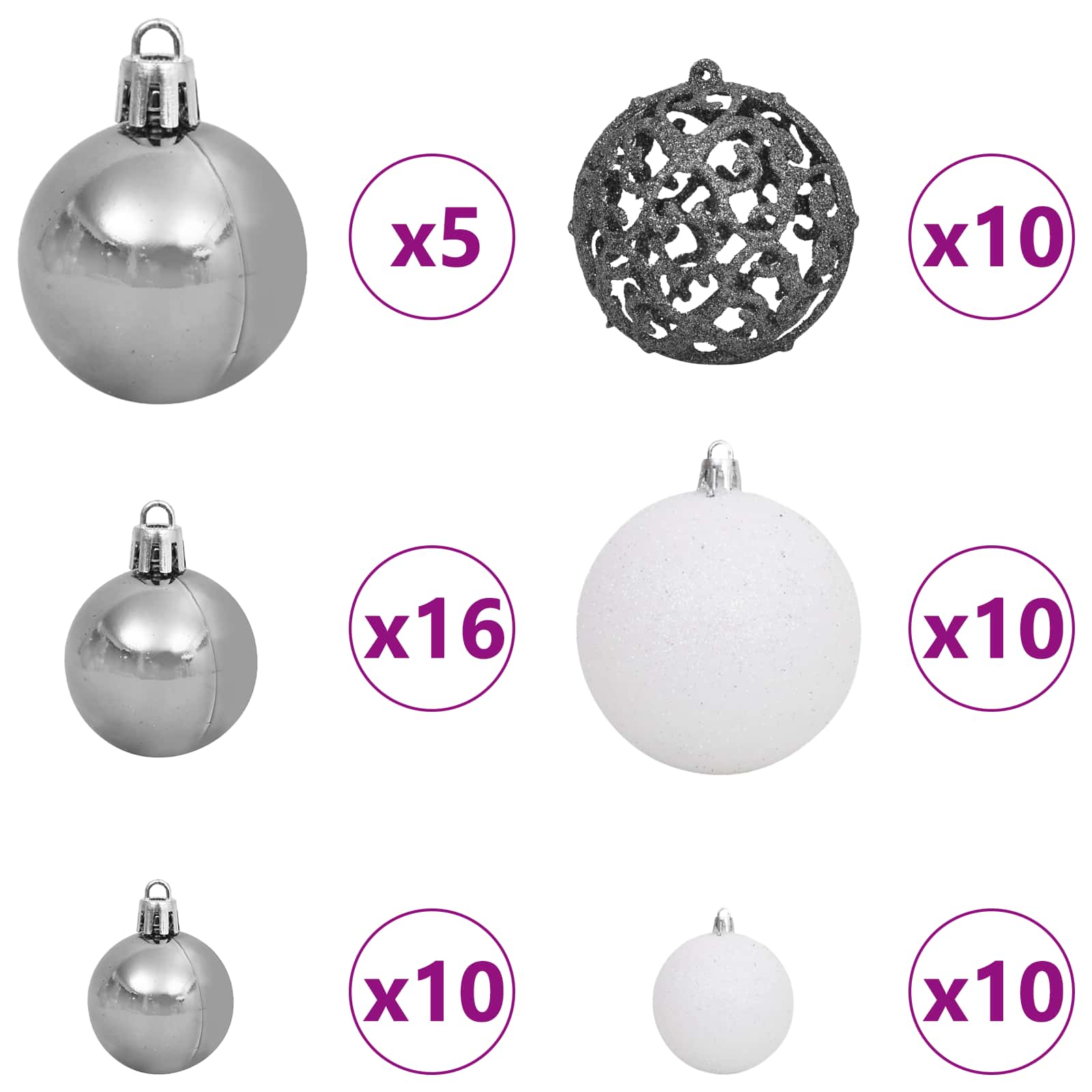 Kunstigt juletræ med 300 LED'er Hvid 240 cm PVC og Stål