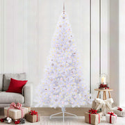 Kunstigt juletræ med 300 LED'er Hvid 240 cm PVC og Stål