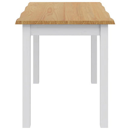 Spisebord EKAI Hvid 112 x 70 x 76,5 cm Massivt fyrretræ