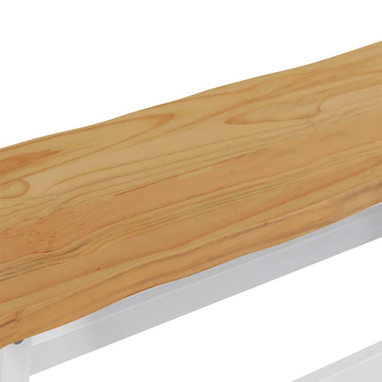 Spisebænk EKAI Hvid 91,5 x 29 x 45,5 cm Massivt fyrretræ