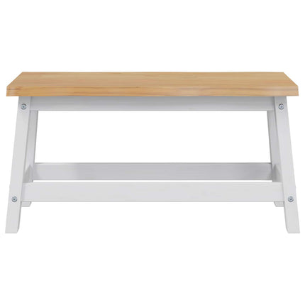 Spisebænk EKAI Hvid 91,5 x 29 x 45,5 cm Massivt fyrretræ