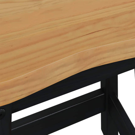 Barbænk EKAI 2 stk. Sort 40 x 29 x 45,5 cm Massivt fyrretræ