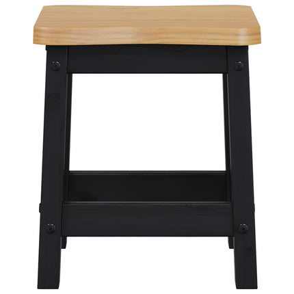 Barbænk EKAI 2 stk. Sort 40 x 29 x 45,5 cm Massivt fyrretræ