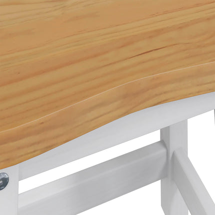 Barbænk EKAI 2 pcs Hvid 40 x 29 x 45,5 cm Massivt fyrretræ