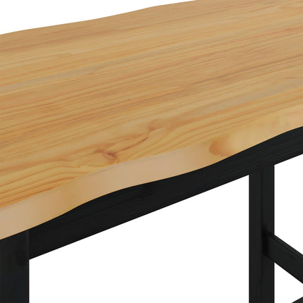 Høj Bar Bord EKAI Sort 112 x 70 x 91 cm Massivt fyrretræ