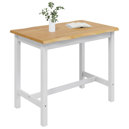 Høj Bar Bord EKAI Hvid 112 x 70 x 91 cm Massivt fyrretræ