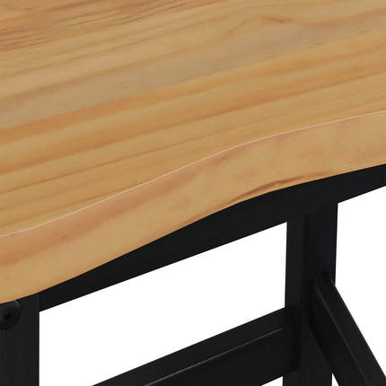 Høj Barstol EKAI 2 pcs Sort 40 x 29 x 63 cm Massivt fyrretræ