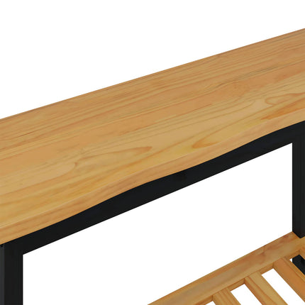 Konsolbord EKAI Sort 112 x 35 x 76 cm Massivt fyrretræ