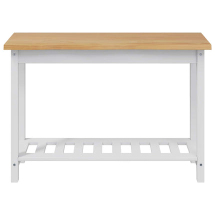 Konsolbord EKAI Hvid 112 x 35 x 76 cm Massivt fyrretræ