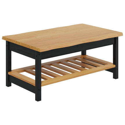 Sofabord EKAI Sort 100 x 60 x 45,5 cm Massivt fyrretræ
