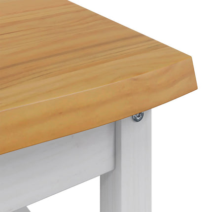 Sofabord EKAI Hvid 100 x 60 x 45,5 cm Massivt fyrretræ