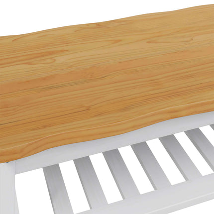 Sofabord EKAI Hvid 100 x 60 x 45,5 cm Massivt fyrretræ