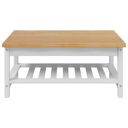 Sofabord EKAI Hvid 100 x 60 x 45,5 cm Massivt fyrretræ
