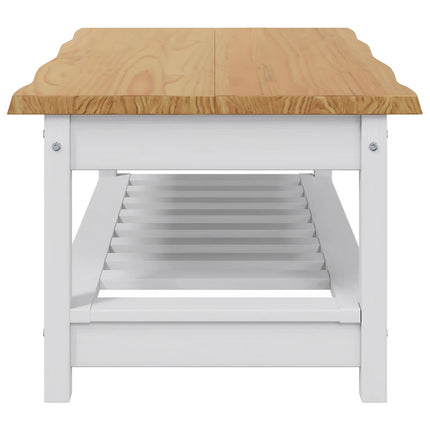 Sofabord EKAI Hvid 100 x 60 x 45,5 cm Massivt fyrretræ